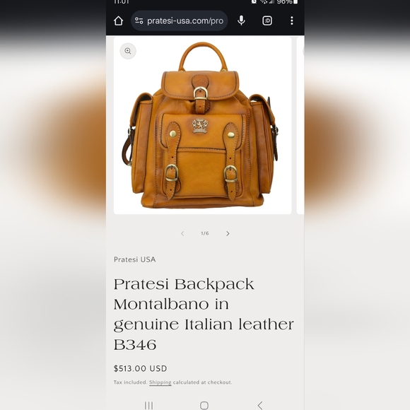 Pratesi Firenze Leather Backpack - Picture 8 of 10